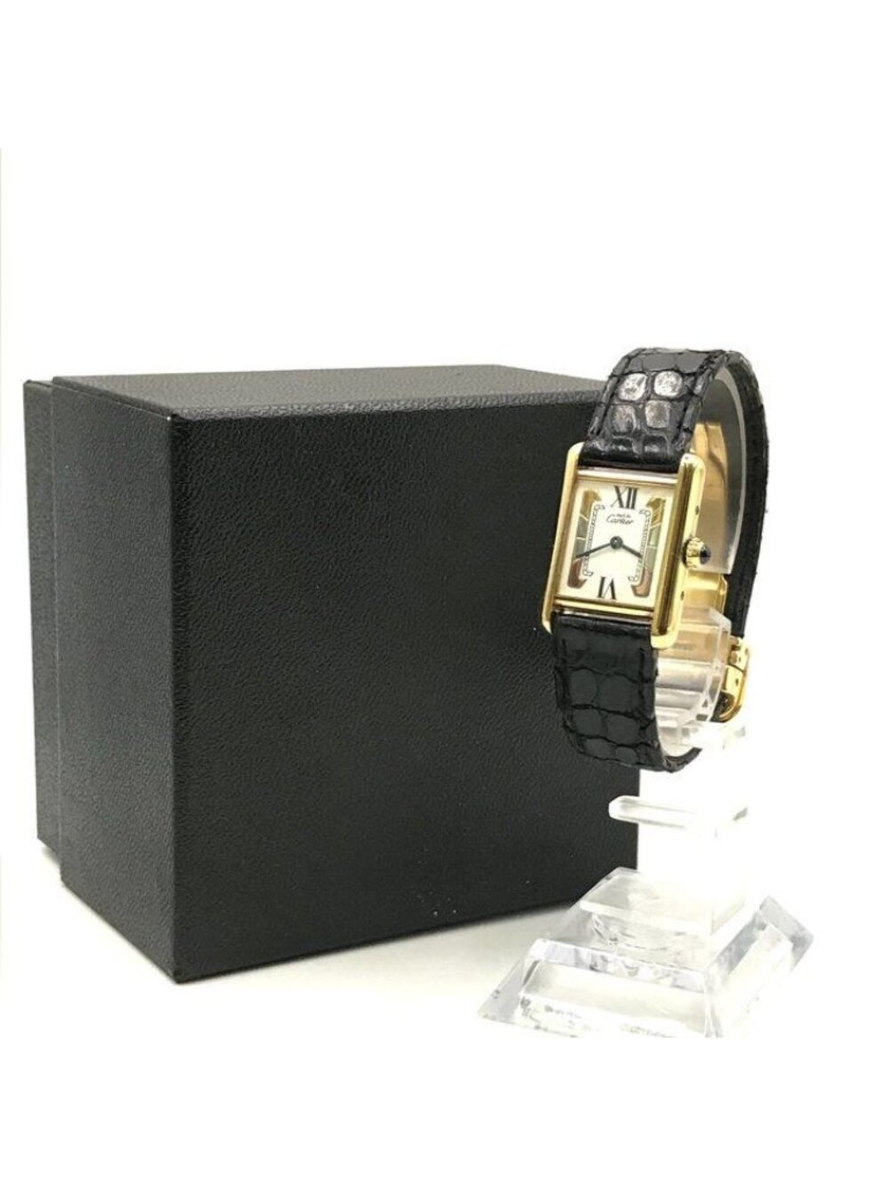 Cartier Must Tank Vermeil Trinity Diamond le Watch